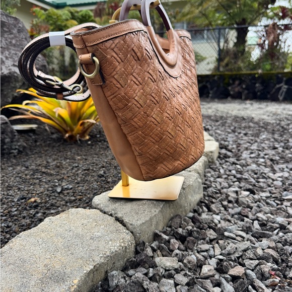 Patricia Nash Braided Stitch Leather Luni Tote – Naturale - Picture 3 of 10